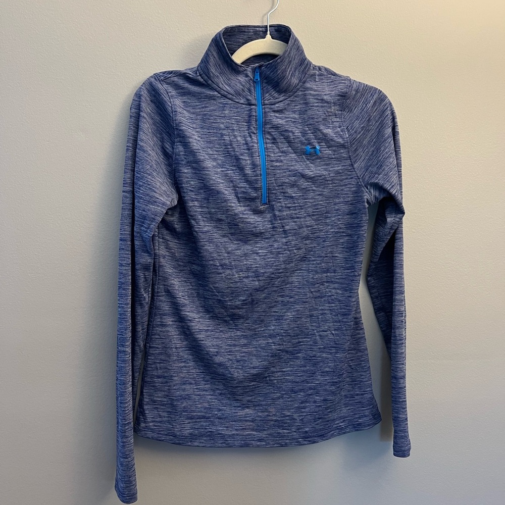 Under Armour Heathered Blue Quarter-Zip Top